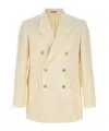 Auralee Double-breasted Suit Jacket In Neutral