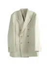Auralee Double-breasted Blazer In White