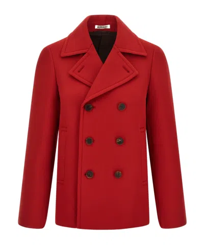 AURALEE DOUBLE-BREASTED WOOL CASUAL JACKET