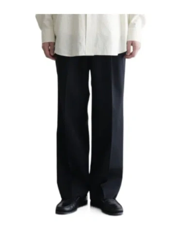 Auralee Double-pleated Casual Pants In Black