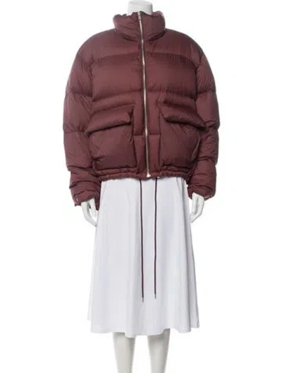 Pre-owned Auralee Down Coat W/ Tags In Burgundy