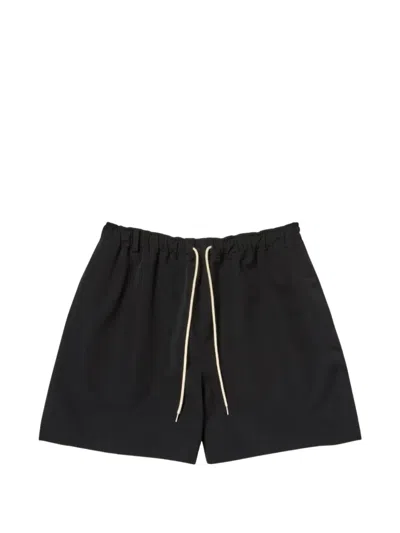 Auralee Drawstring Bermuda Shorts In Black