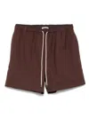 Auralee Wool Shorts In Brown