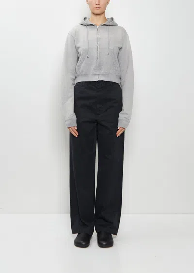 Auralee Dyed Cotton Chino Pants In Black
