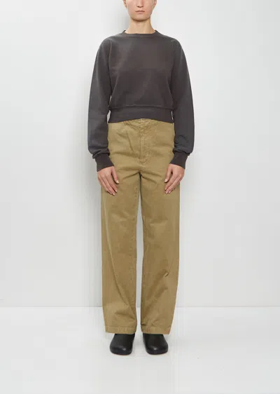Auralee Dyed Cotton Chino Pants In Neutral