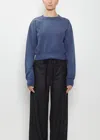 Auralee Dyed Pima Cotton Sweatshirt In Blue