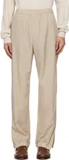 Auralee Elastic Waist Casual Pants In Nude