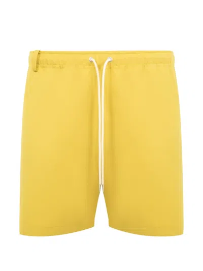 Auralee Elastic-waist Deck Shorts In Yellow