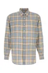 Auralee Lightweight Checked Long Sleeve Shirt In Blue