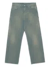 Auralee Faded Duck Trousers In Multi
