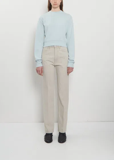 Auralee Faded Hard Twist Denim 5-pocket Pants In Gray