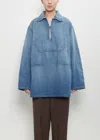Auralee Faded Light Denim Selvedge Pullover Shirt