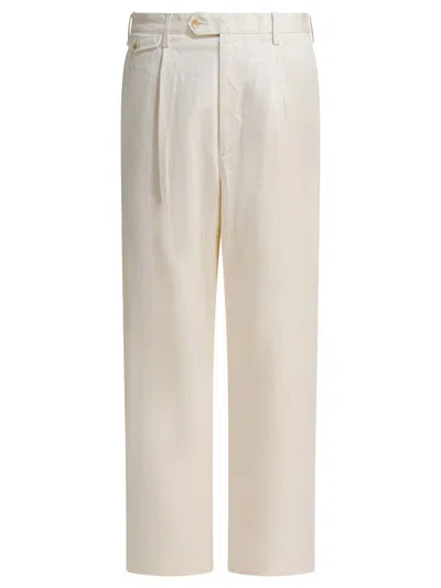 Auralee Finx Trousers White In Neutral