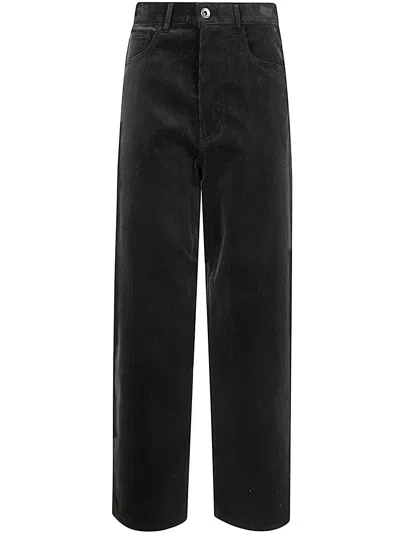 Auralee Finx Corduroy Pants In Dark Brown