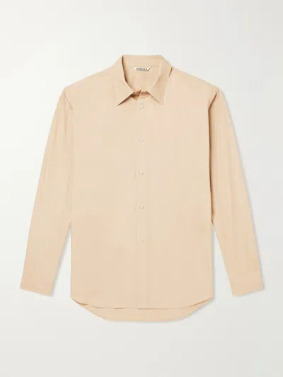 Auralee Finx Cotton-poplin Shirt In Neutral