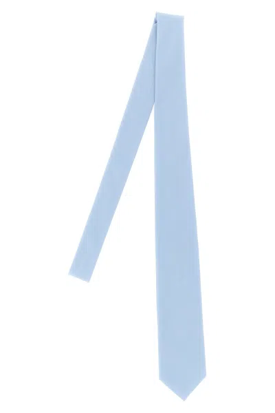 Auralee Finx Washed Twill Tie In Blue