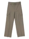 Auralee Flannel Cargo Slacks Trousers In Brown