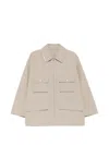 Auralee Flap-pocket Coat In Neutral