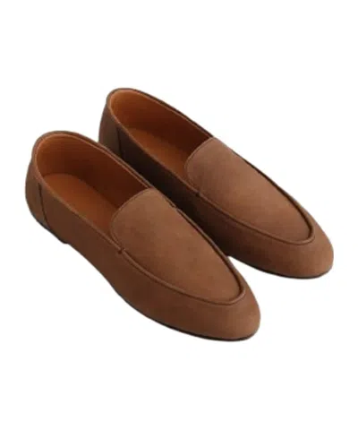 Auralee Horsehide Leather Loafers In Brown