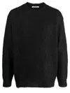 Auralee Fleece Crew-neck Jumper In Black