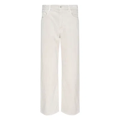 Auralee Garment-dyed Finx Corduroy Pants In White