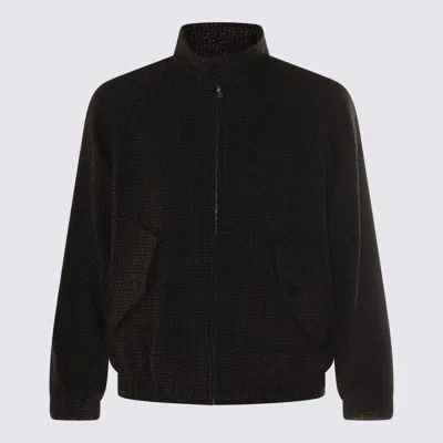 Auralee Giacche Gray Brown Hairline In Black