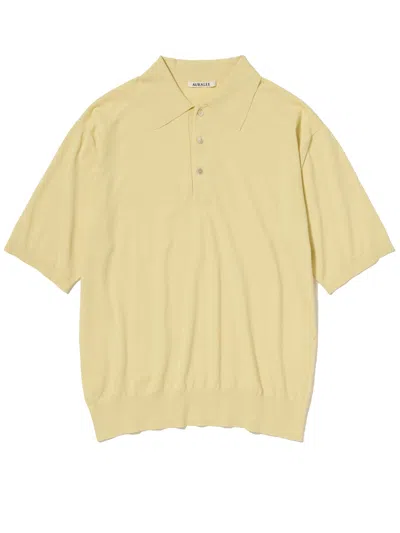 Auralee Giza Polo In Yellow