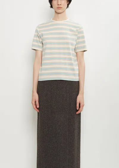 Auralee Gradient Stripe Cotton Tee In Multi
