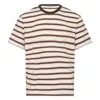Auralee Cotton Gradient Stripe T-shirt In Brown