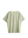 Auralee Gradient Stripes T-shirt In Green