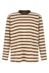 Auralee Striped Long-sleeved T-shirt In Multi