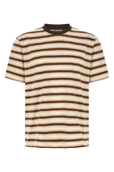 Auralee Gradient Stripes T-shirt In Multi