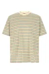 Auralee Gradient Stripes T-shirt In Brown