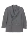Auralee Double-breasted Blazer In Gray