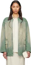Auralee Green Organic Cotton Duck Jacket