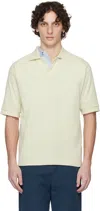 Auralee Green Pima Cotton Heavy Pique Polo In Yellow