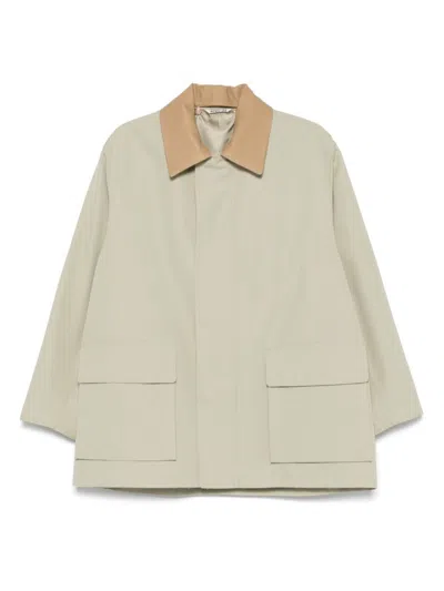 AURALEE GREEN WOOL BLOUSE