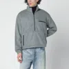 Auralee Silk Fleece Half-zip Sweatshirt In Gray