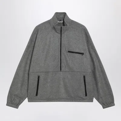 AURALEE AURALEE GREY SILK-YARN FLEECE MEN