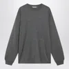 Auralee Grey Wool Crew-neck Sweater Men In Gray