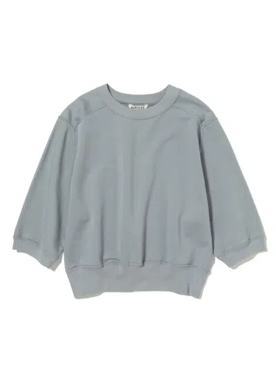 Auralee Half Sleeved Sweatshirt Woman Grey