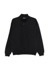 Auralee Half-zip Sweater In Black