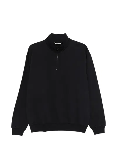 Auralee Half-zip Sweater In Black