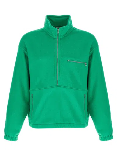 Auralee Half Zip Sweater In Green