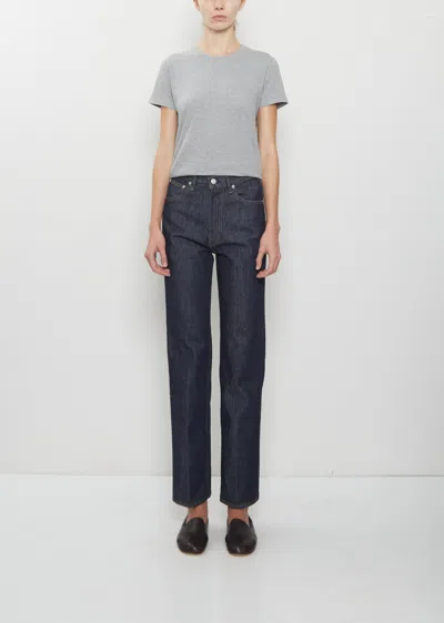 Auralee Hard Twist Denim 5-pocket Pants In Indigo