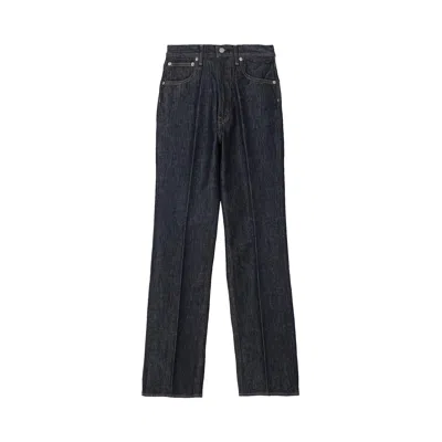 Pre-owned Auralee Hard Twist Denim Pants 'indigo' | Blue | Women's Size 24