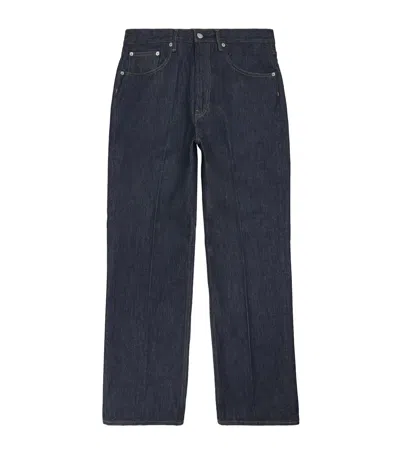 Auralee Hard Twist Straight Jeans In Blue