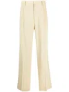 Auralee Hard Twist Viyella Wool Trousers In Nude