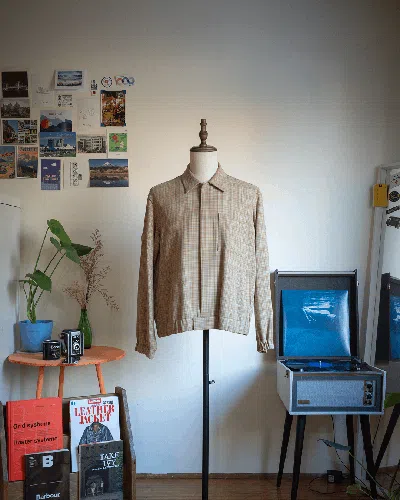 Pre-owned Auralee Hard Twist Wool Blouson In Sand