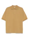 Auralee Heavy Cotton Polo Shirt In Gold
